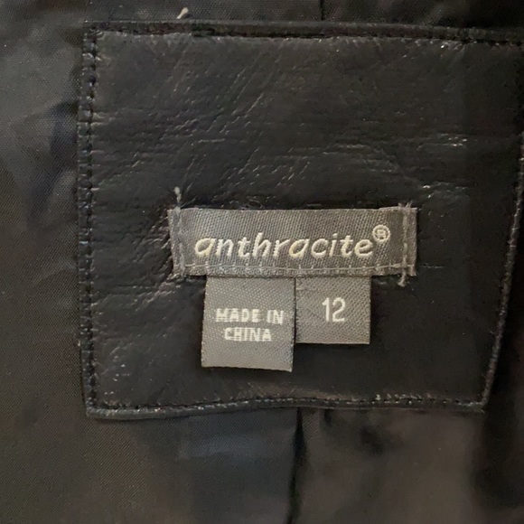 Faux leather knee length coat - Picture 2 of 6